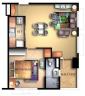 1BR floorplan in color