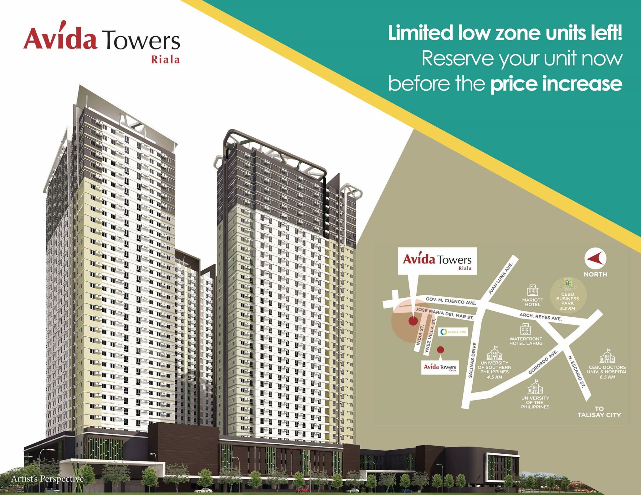 Avida Towers Riala Map